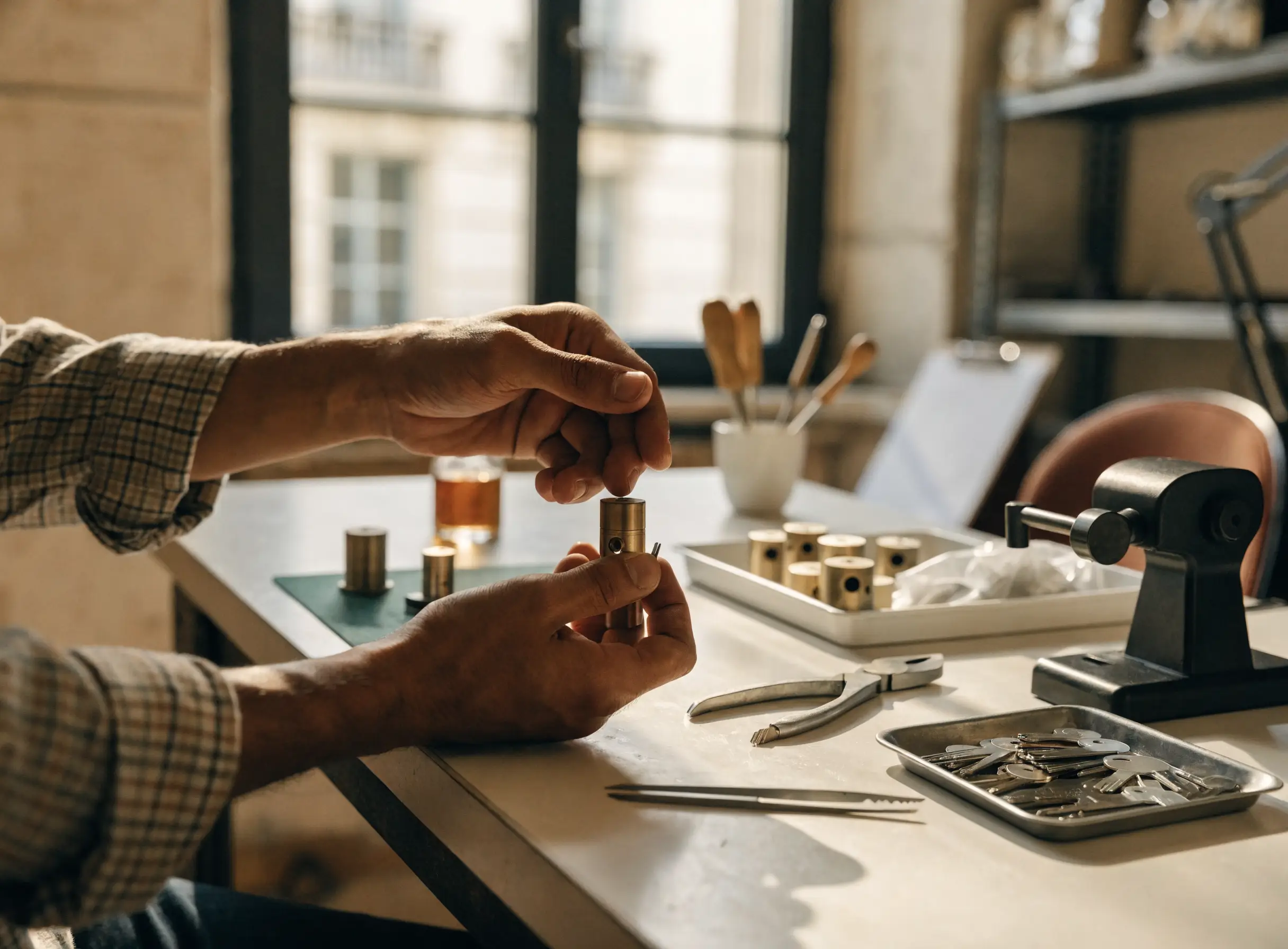 Artisan serrurier Urgence Habitat au travail